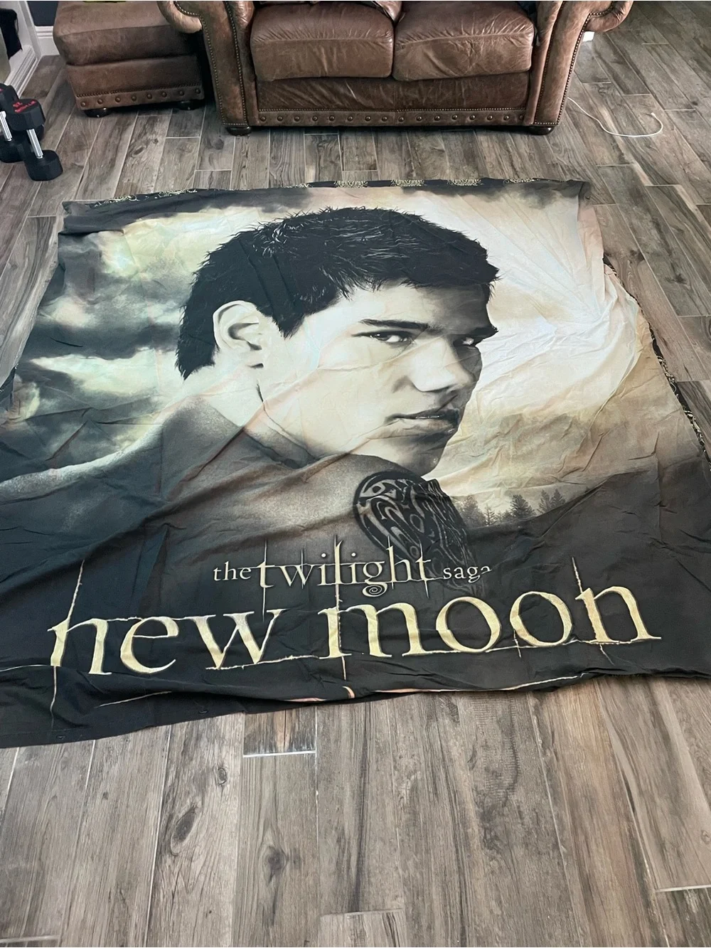 Twilight New Moon Jacob Black Themed Gray Duvet Cover from Hot Topic size Full